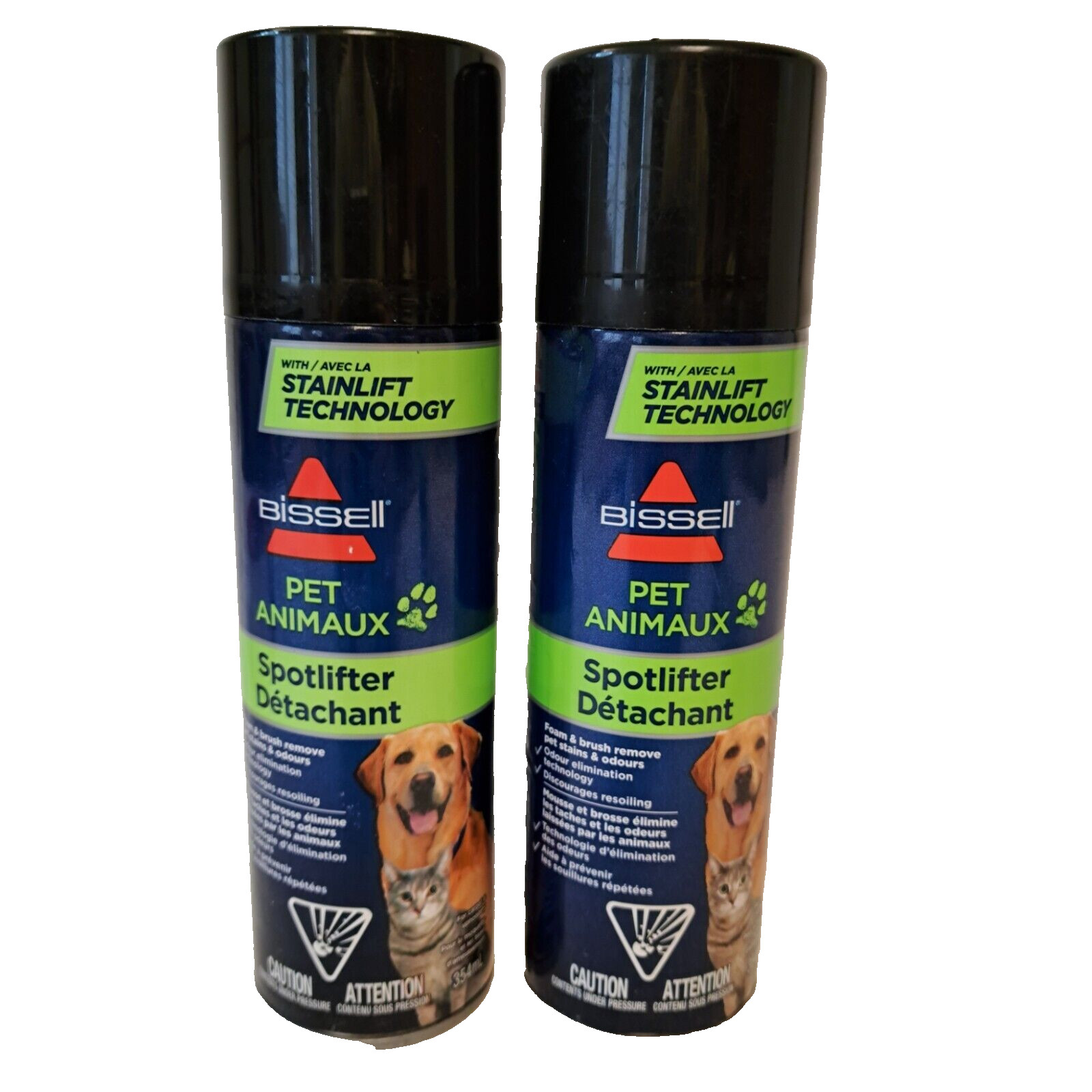 2 Cans BISSELL Spotlifter Foam Remove Pet Stains Odors Carpet & Upholstery 12OZ