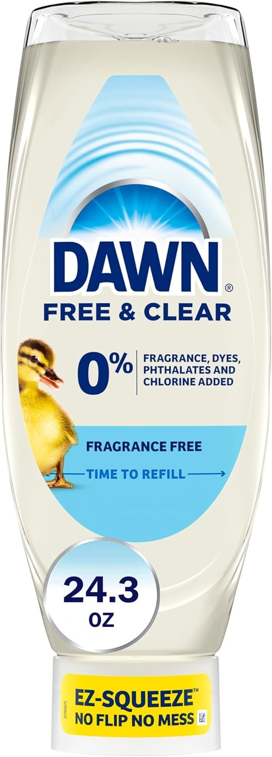 Free & Clear EZ-Squeeze Dish Soap Liquid 24.3 Fl Oz Grease Biodegradable