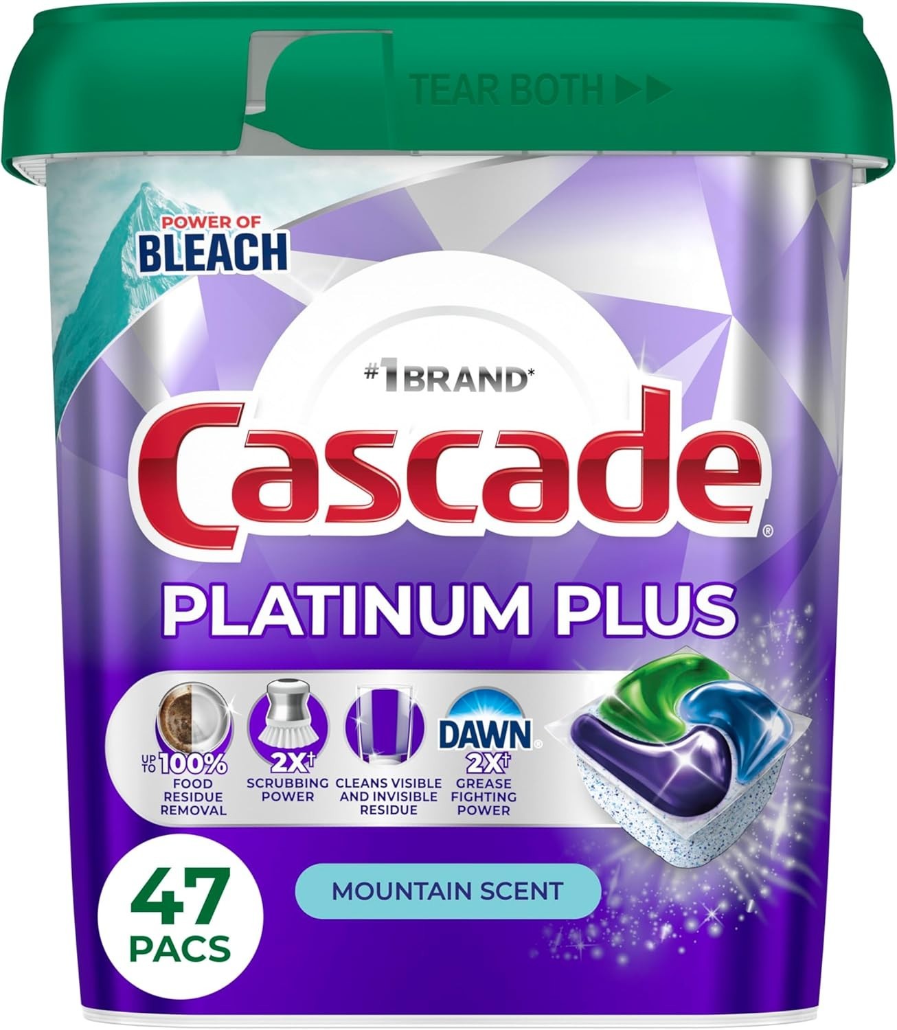 Cascade Platinum Plus Dishwasher Pods Fresh Scent 47 Count Detergent