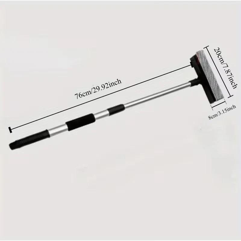Adjustable Extendable Car Windshield Cleaner with Sponges Rubber Squeegee,Brush.