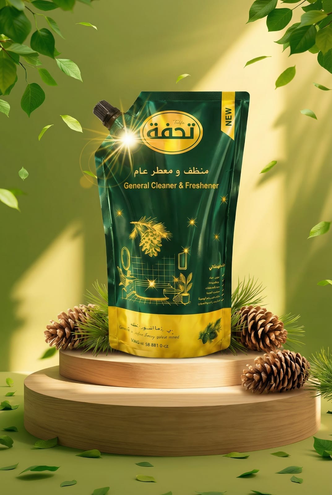 PINE ALL-PURPOSE CLEANER Concentrated Liquid Refill Pouch Home Surface SHINE