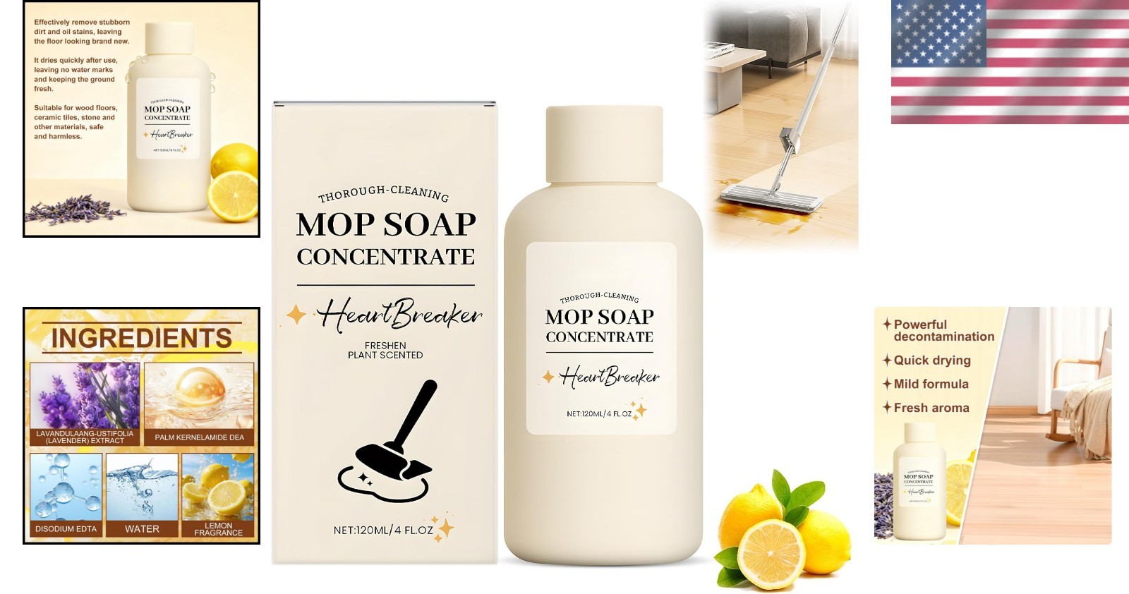 Highly Scented Liquid Floor Cleaner – Deep Clean & Lasting Freshness, 1 Fl Oz