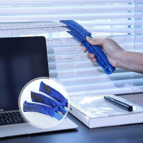 Window Blind Cleaner Duster Brush – 2 Pack with 6 Reusable Microfiber Sleeves fo