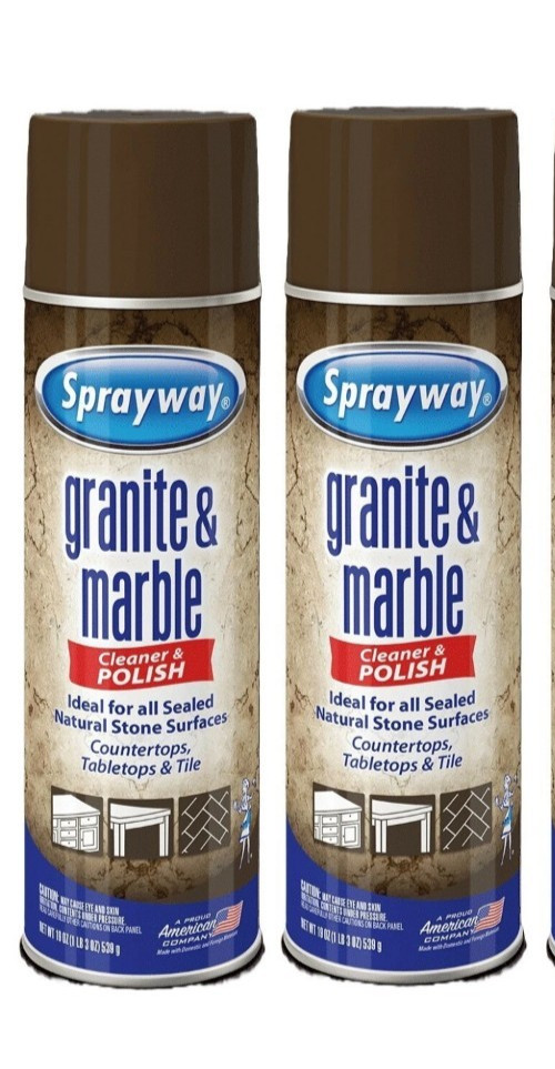 Sprayway SW702R 19 oz Granite and Marble Cleaner & Polish Foam Spray 2 Cans