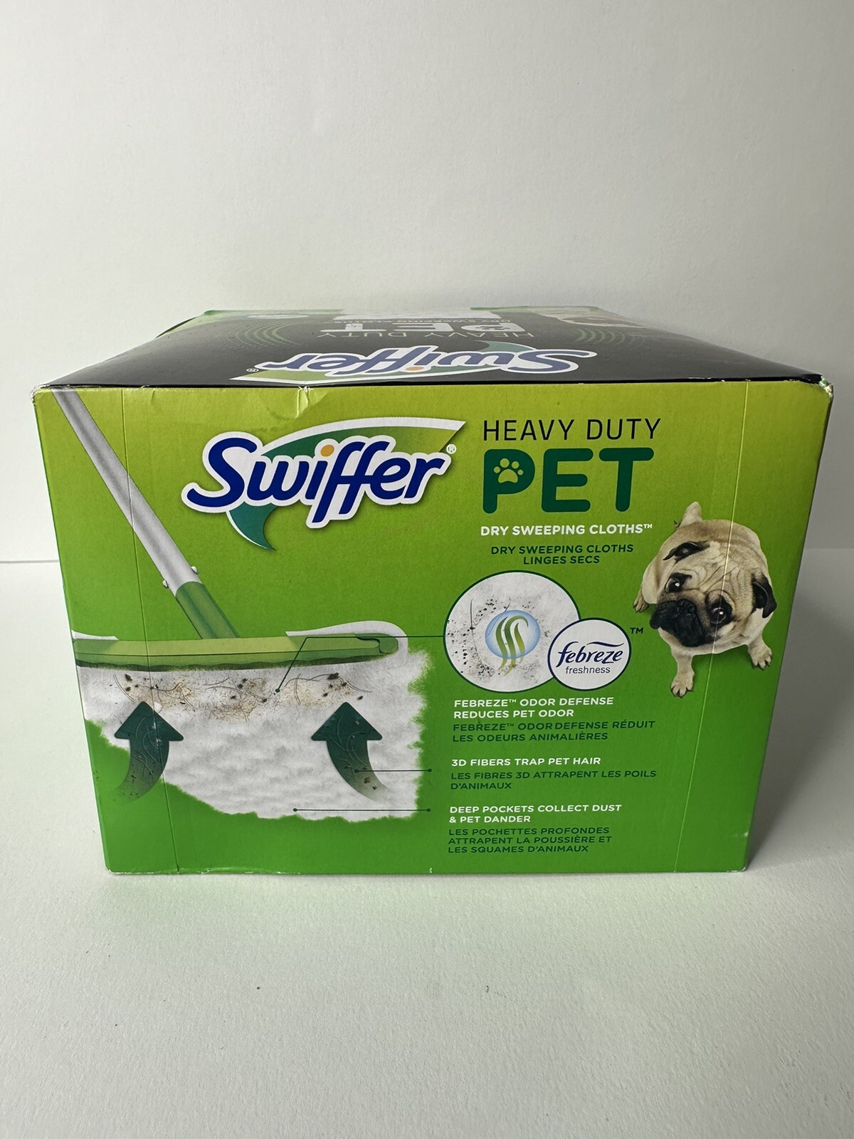 Sweeper Heavy Duty Pet Dry Refills, Febreze Odor Defense, 20 Ct Dry Pads