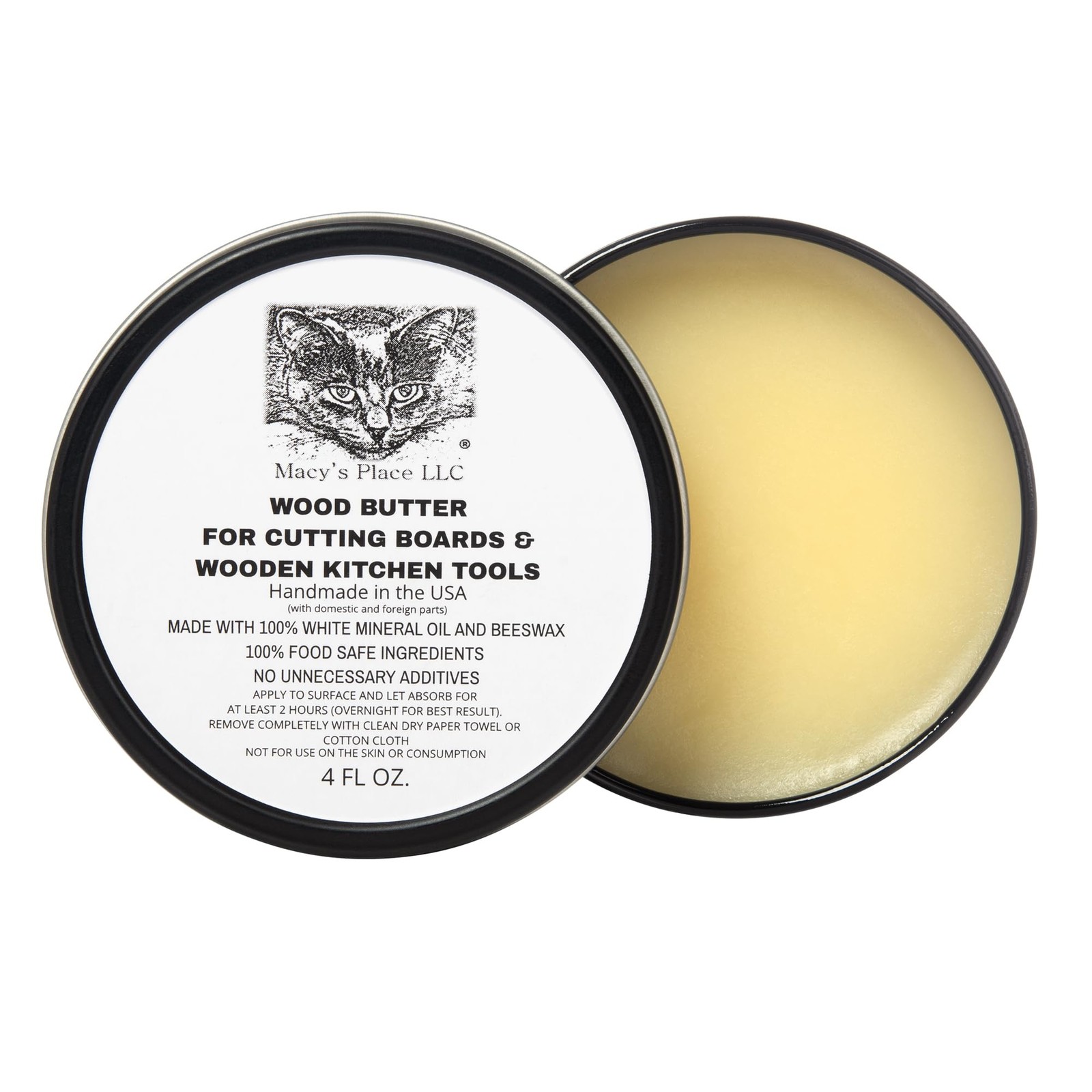 Wood Butter 4 fl oz Cutting Board Wax Conditioner for Butcher Block and Wooden