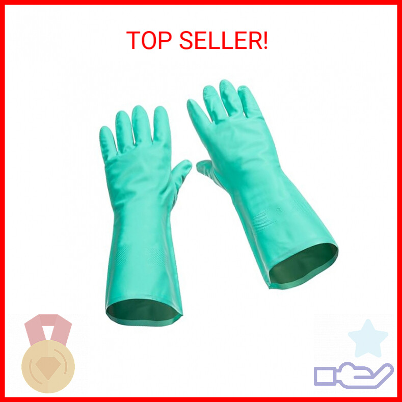 Best Nitrile Rubber Cleaning, Household, Dishwashing Gloves, Latex Free, Vinyl F