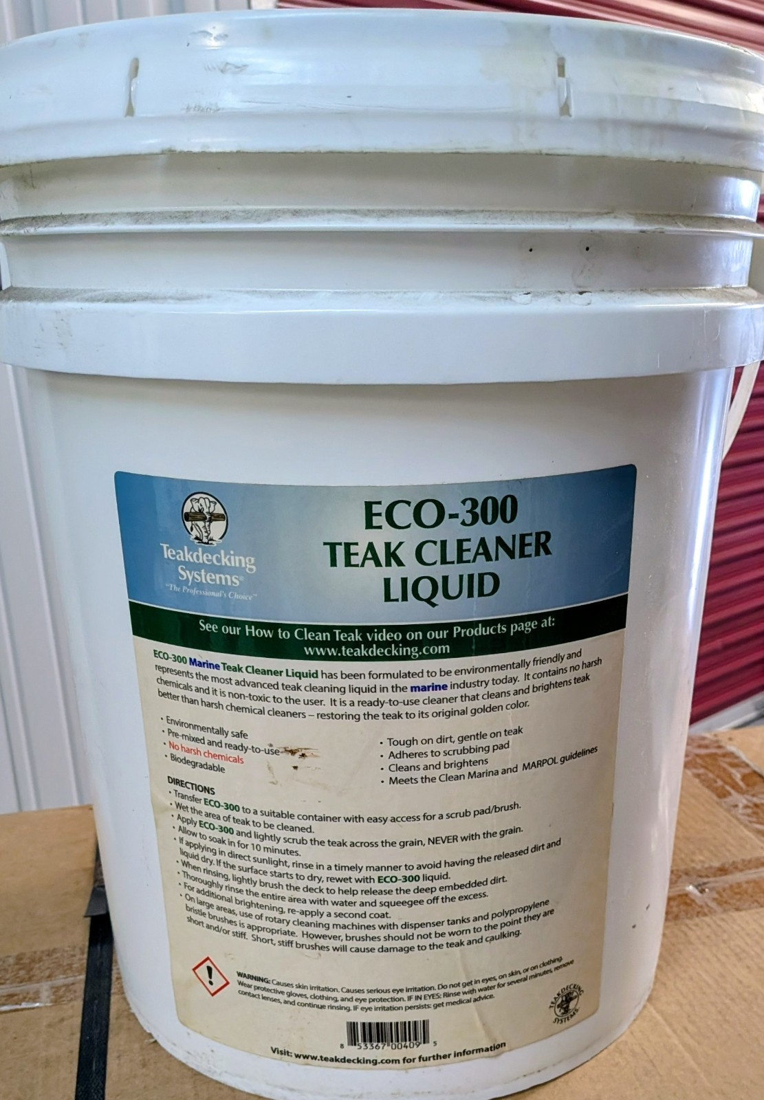 Teak Decking Systems ECO-300 Liquid Teak Cleaner 5-gal