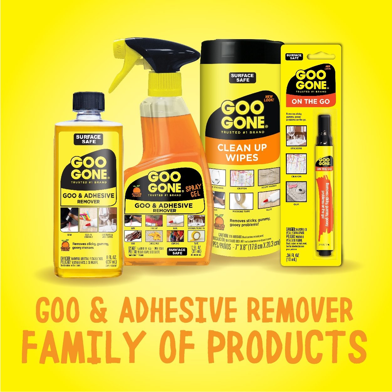 Original Spray Gel – Adhesive Remover, Removes Chewing Gum, Grease, Tar, Sticker