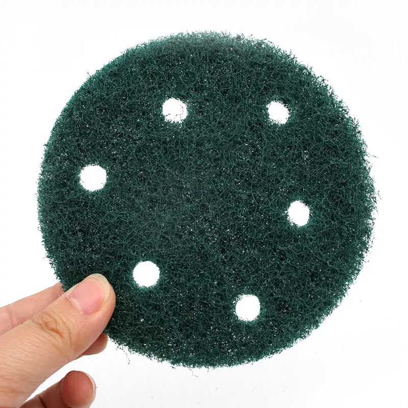 5″ 125mm 6 Hole Scouring Pad Sanding Discs Abrasive Cleaning Pads 240#-800#