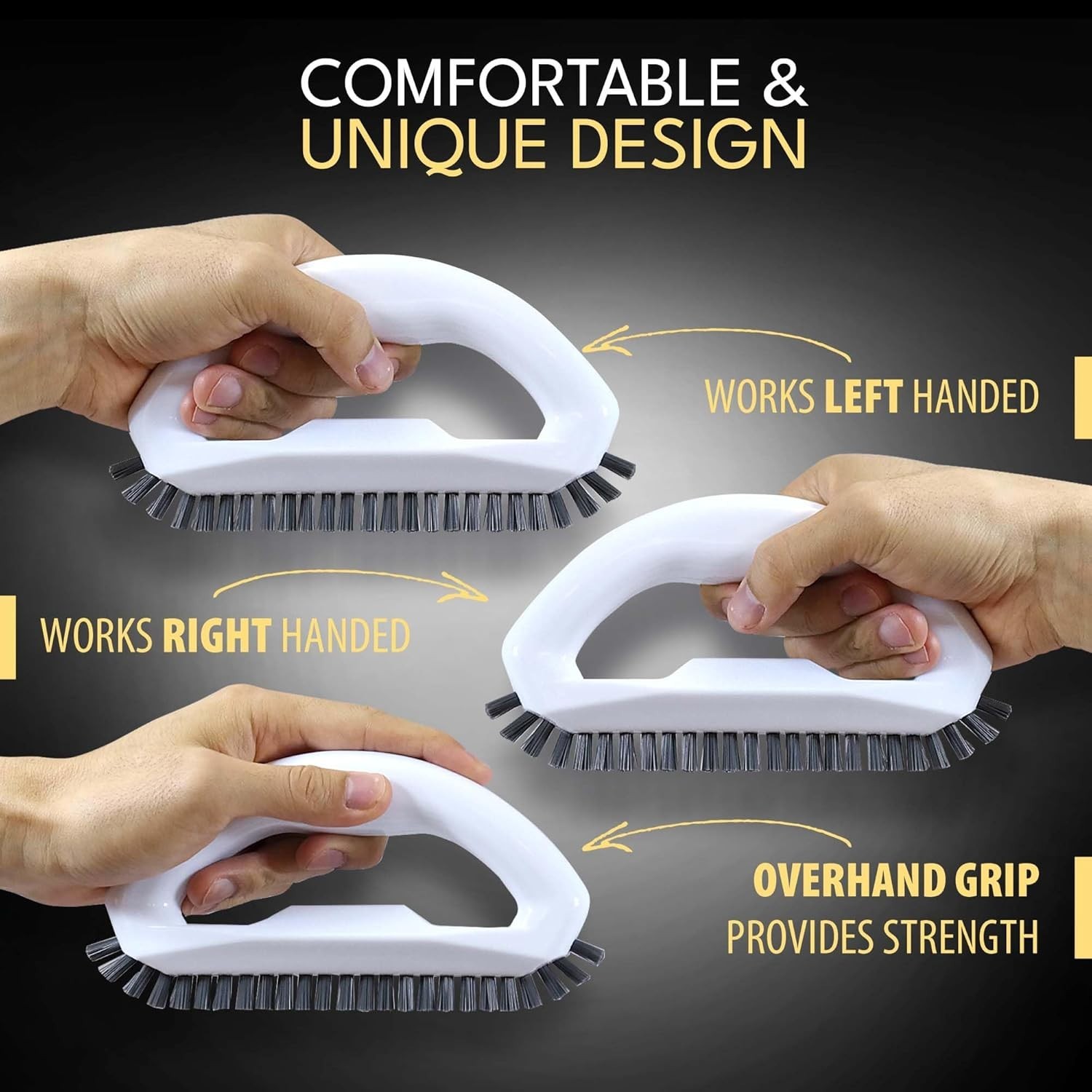 Ergonomic Handheld Grout Scrub Brush for Effortless Cleaning of Floors & Tiles