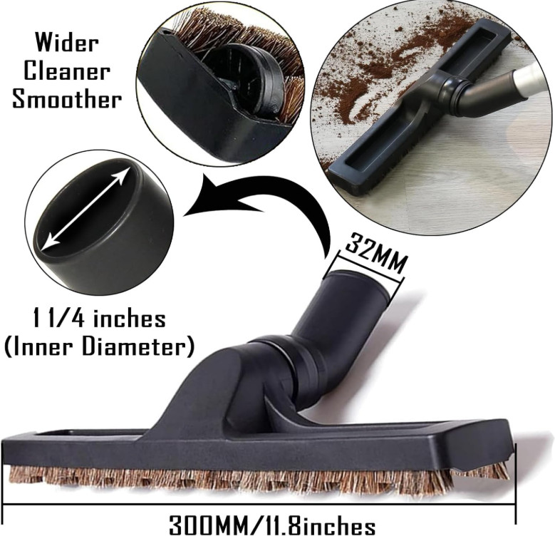 2 Cepillos Aspiradora Universal 1,25” para Suelo Duro Cerdas Suaves Accesorios