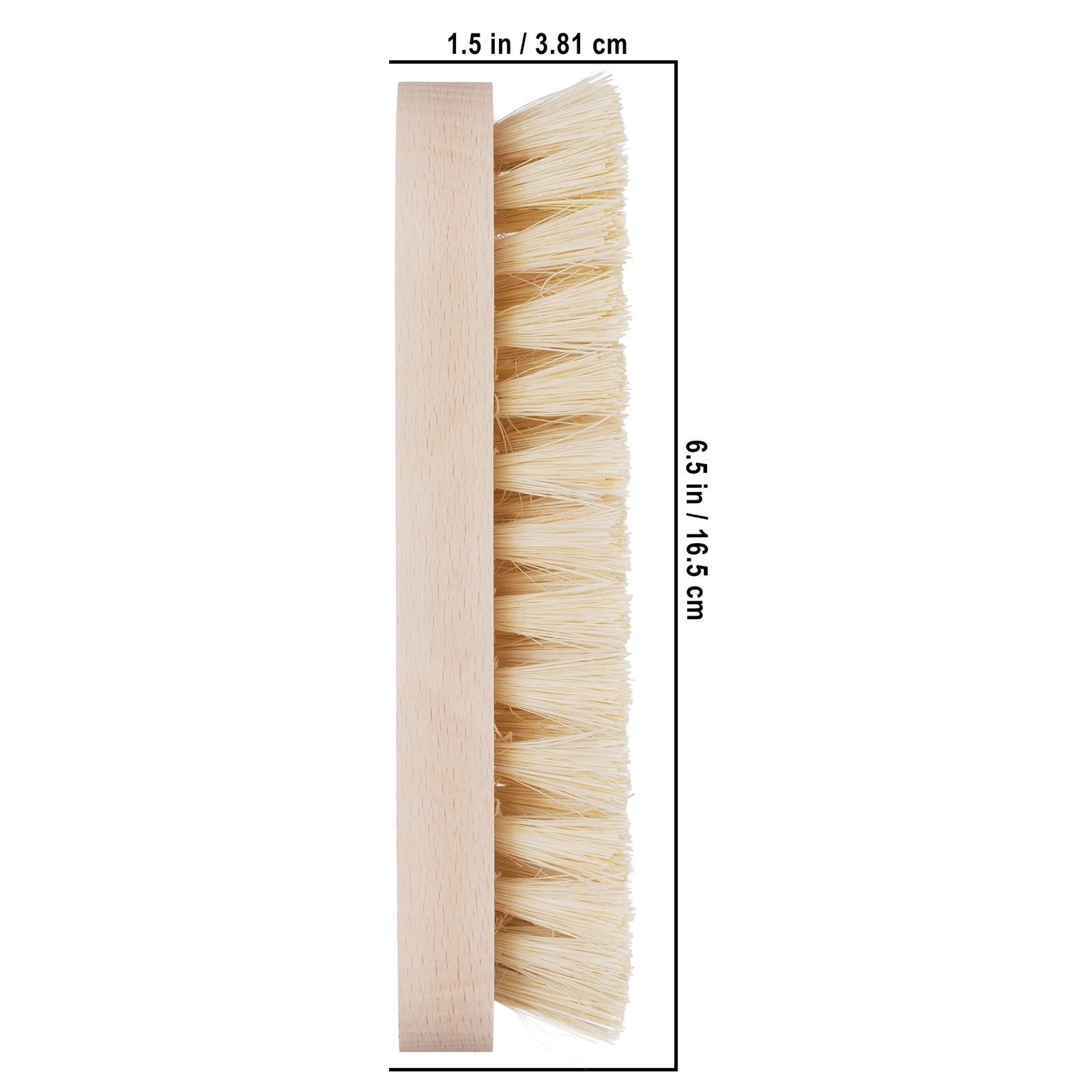 Tampico Fiber Wooden Scrub Brush With Untreated Beechwood Handle 61/2 Inches Nat