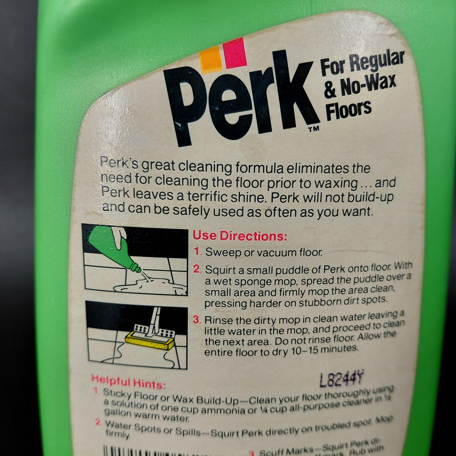 Perk One-Step Surface Floor Cleaner 22 Fl Oz Regular No-Wax Floors Discont 90s