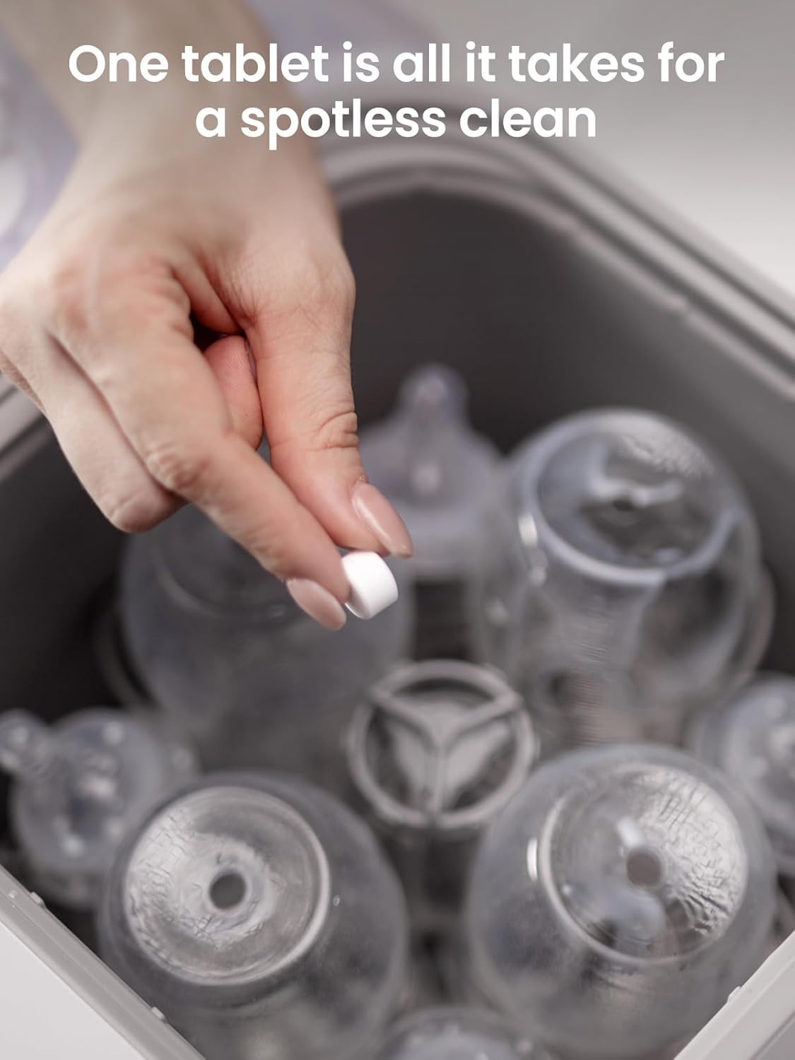 Bottle Washer Detergent Tablets, 130 Count, Deep Cleaning, Compatible with All B