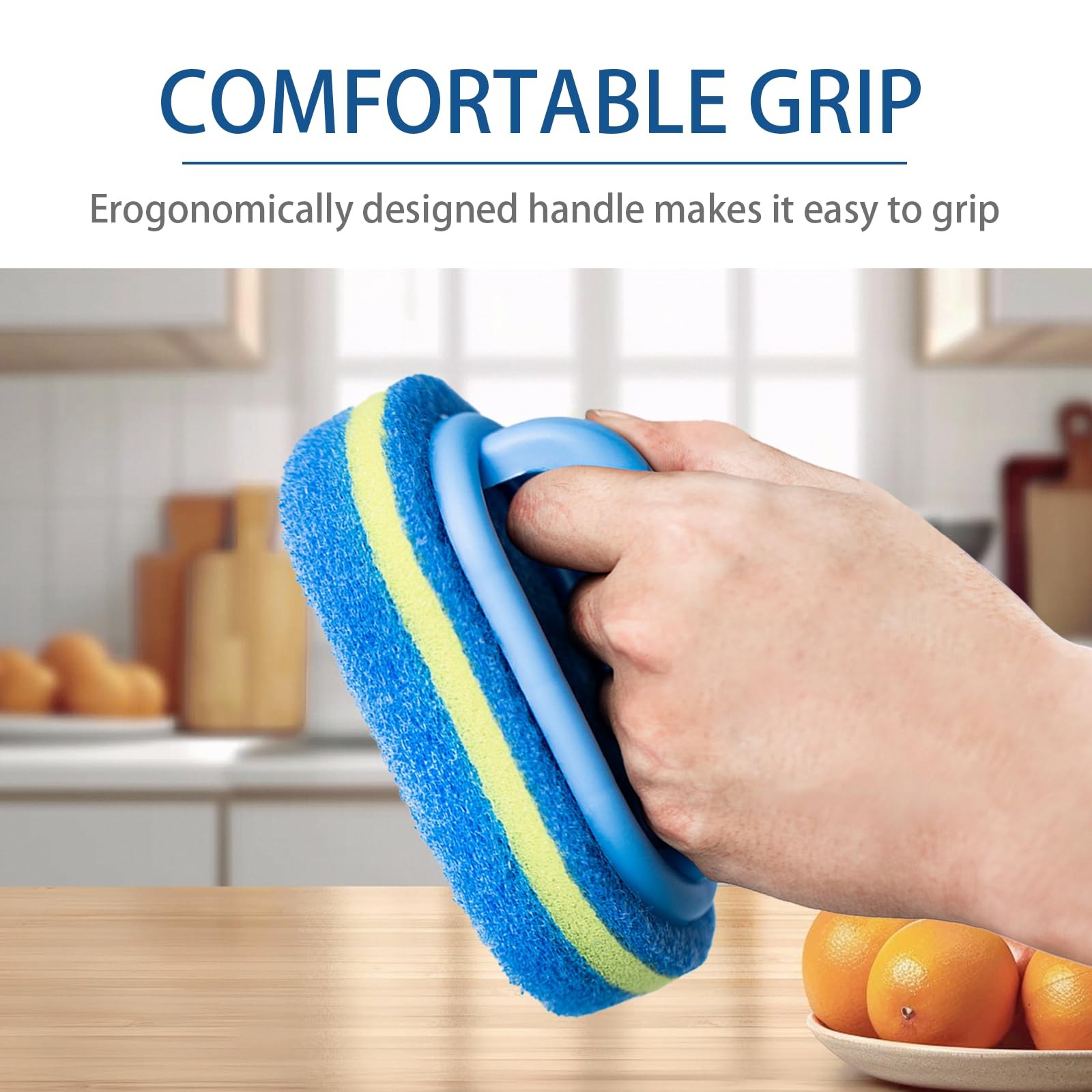 All Purpose Cleaning Brush for Bathroom, Kitchen, Bathtub, and Shower – Heavy…