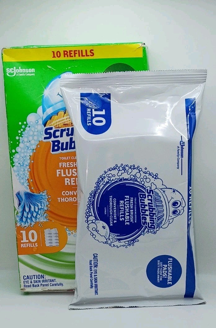 Scrubbing Bubbles Fresh Brush Flushable Refills 10ct. Citrus Scent New Open Box