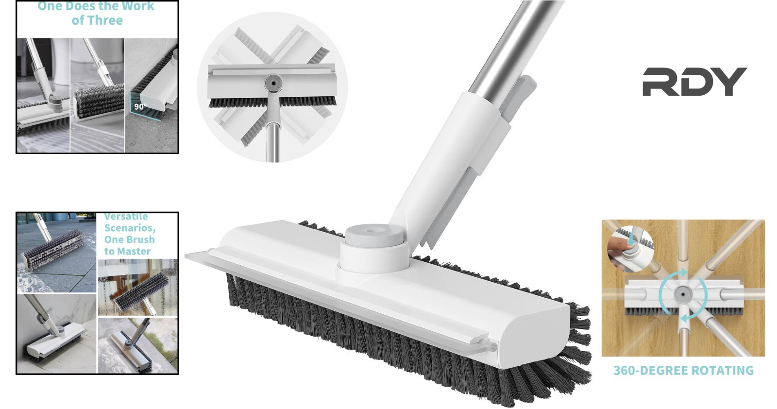 Floor Scrubber with Durable PVC Bristles for Ultimate Surface Cleaning