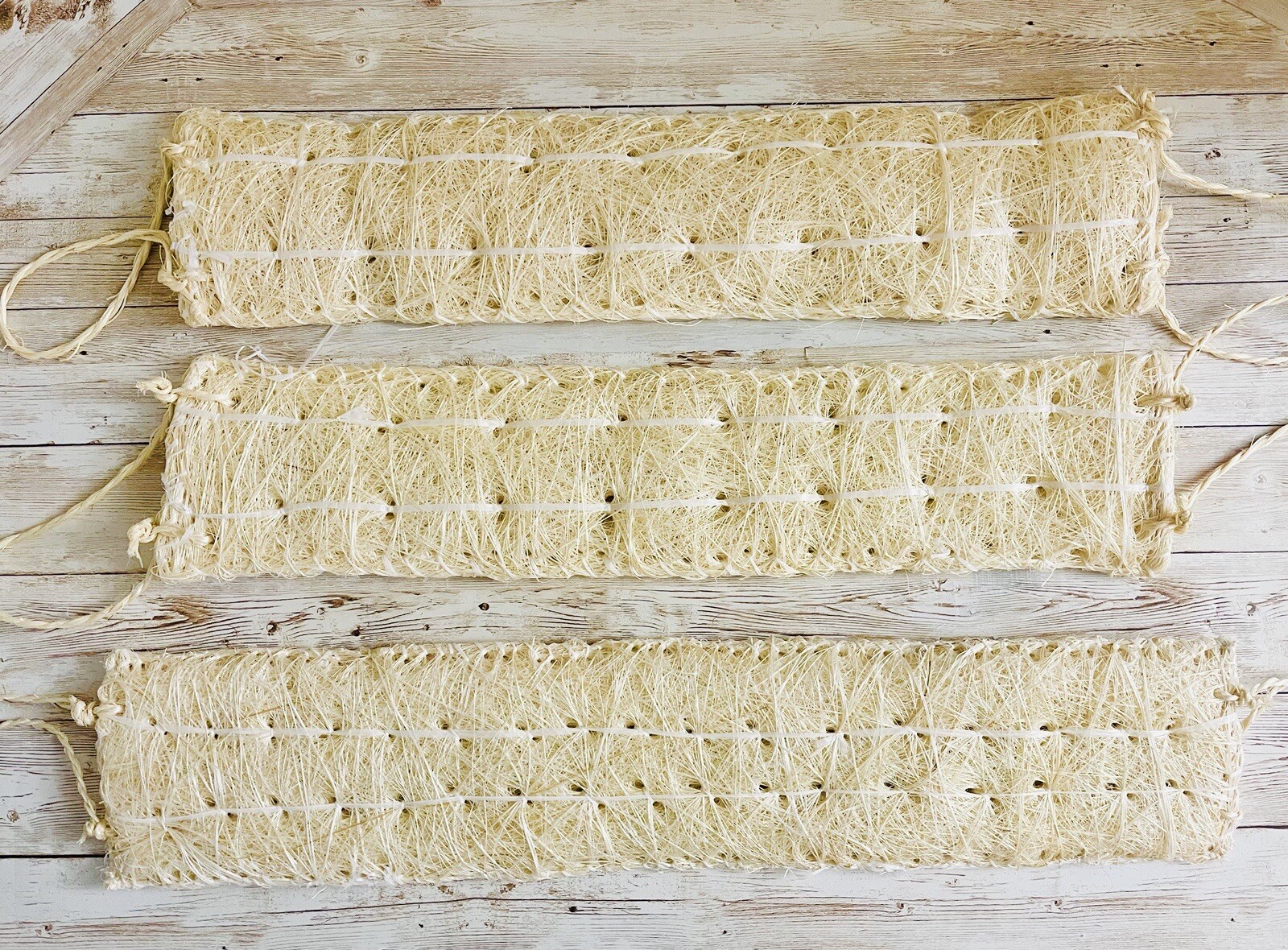 3x Estropajo De Ixtle Mexicano Ixtle Scourer Body Scrub 100% Natural Fibers