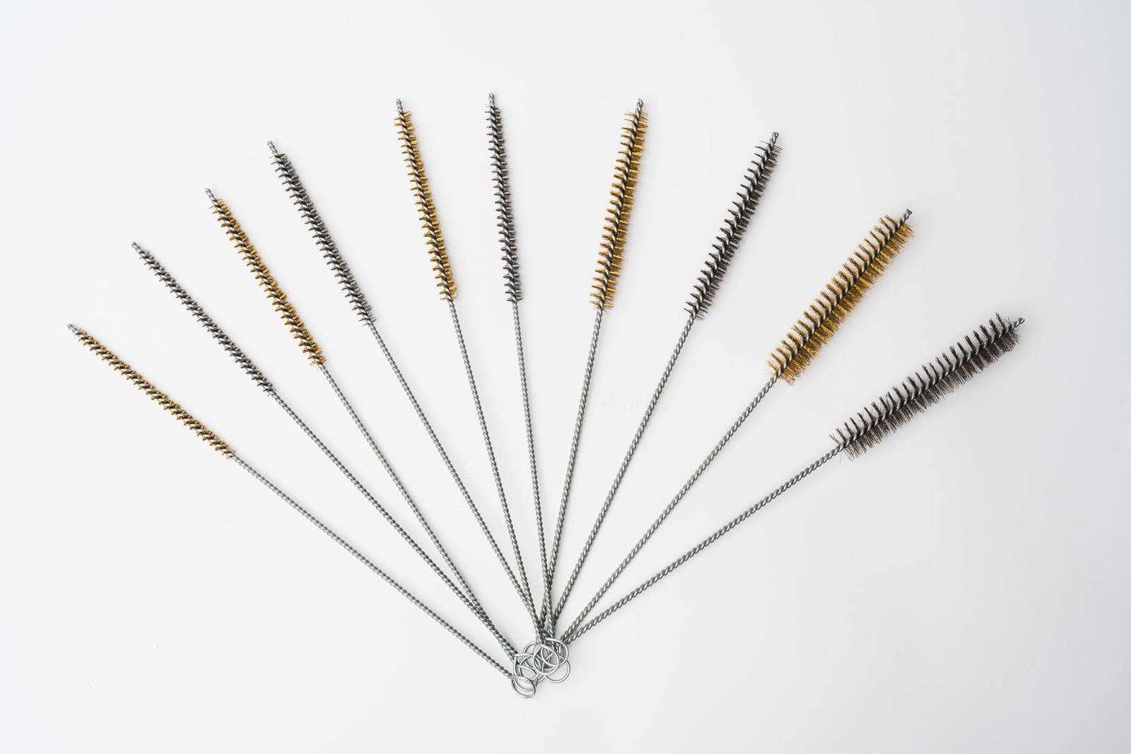 Kit de cepillos para limpieza tubos, cepillos para orificios y acero inoxidable