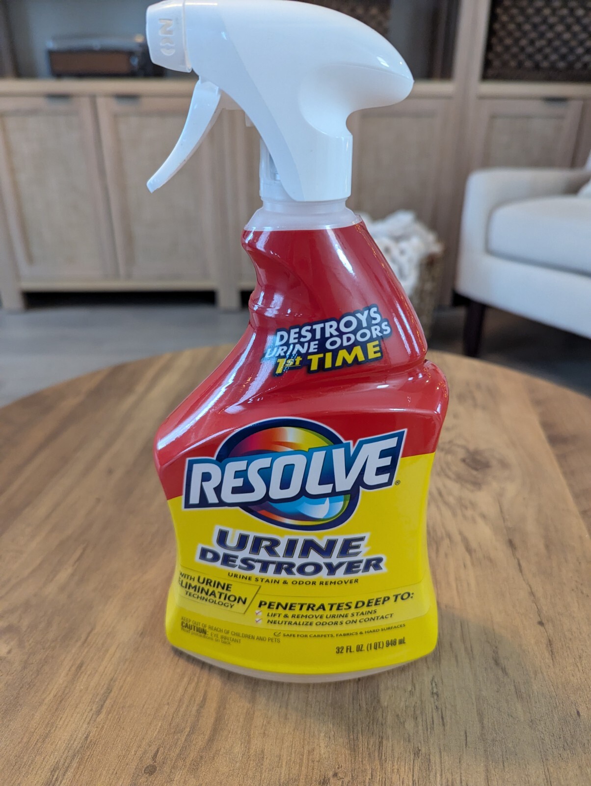 Resolve Urine Destroyer Spray Stain & Odor Remover, 32 FL Oz