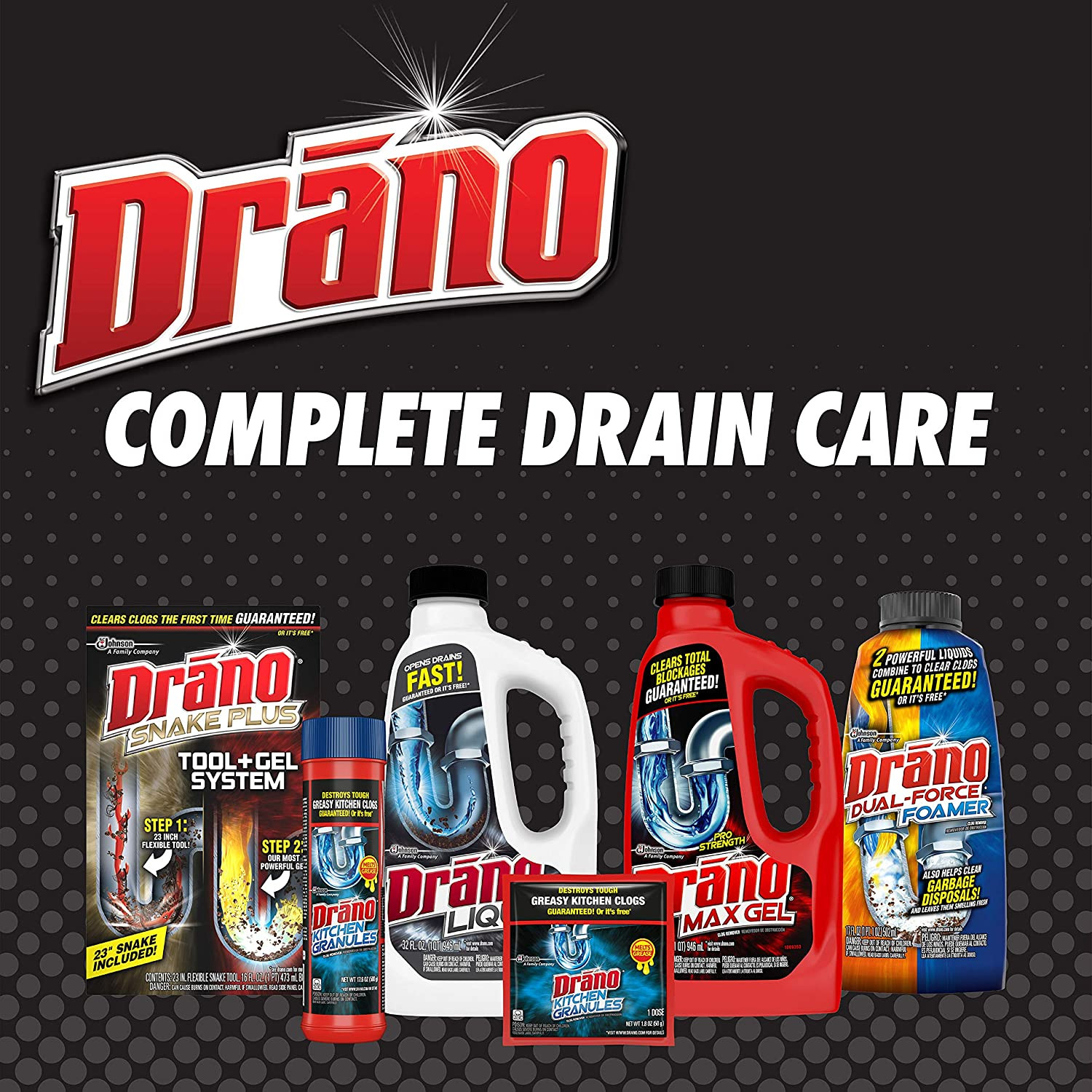 Drano Kitchen Granules Clog Remover, Destroy Tough Clogs, 8.8 Oz