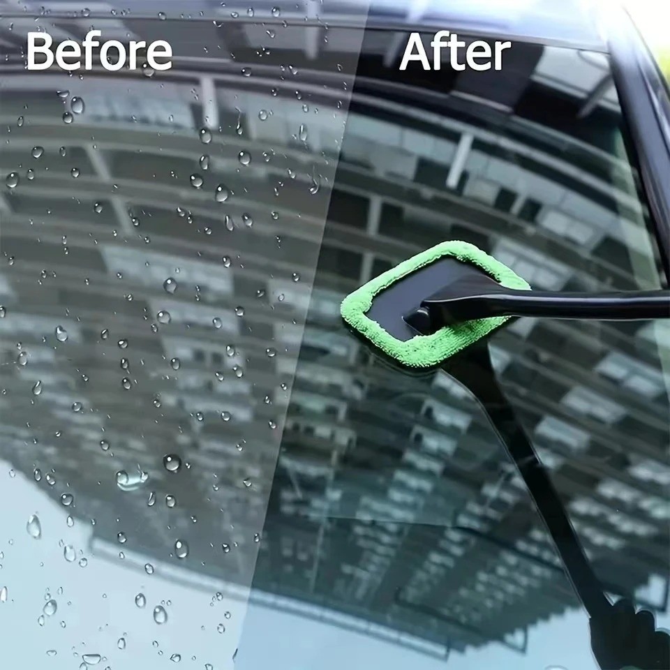 Car Window Cleaner Brush Kit Windshield Cleaning Wash Tool Inside Interior Auto