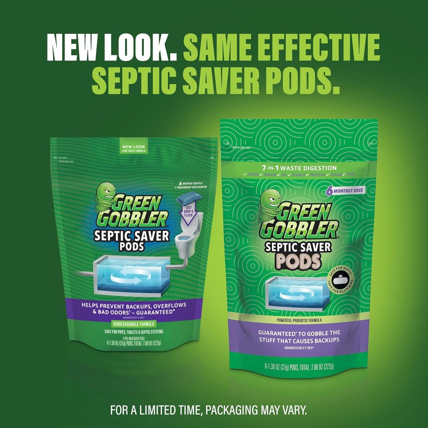 Monthly Septic Tank Solution – Biodegradable Pods for Odor & Waste Breakdown