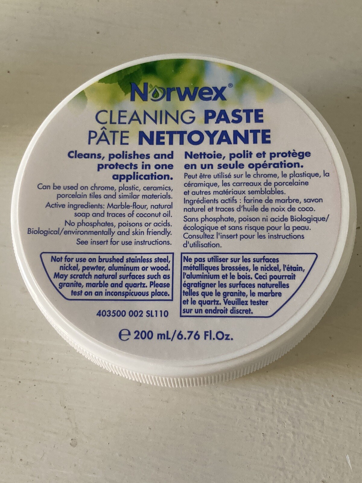 NEW Norwex Cleaning Paste 6.76 Oz. Multi Surface Cleaner And 2 Spirinett Pack