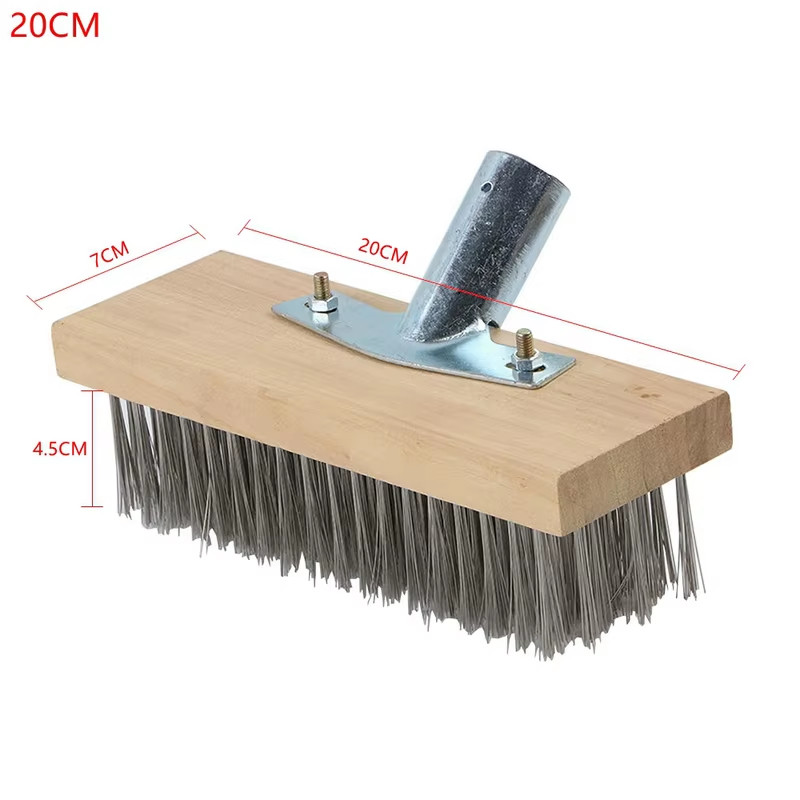 1PCS Stainless Steel Wire Broom Brush Sweeping Floor Garden Moss Clea 20/30/45CM