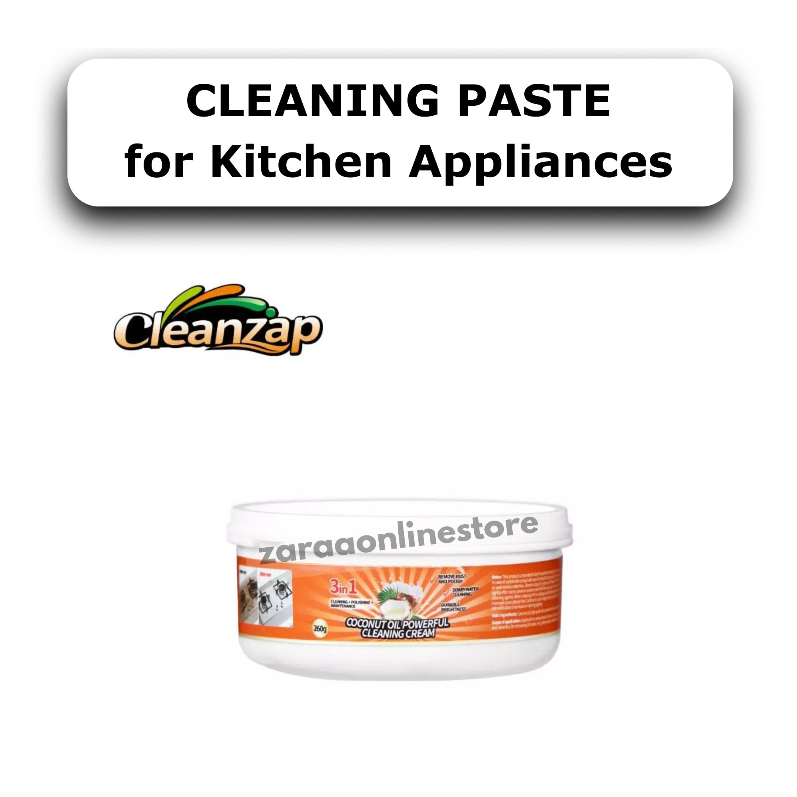 Coconut Oil Cookware Cleaning Paste Kitchen Cleaner Washing Detergent Paste