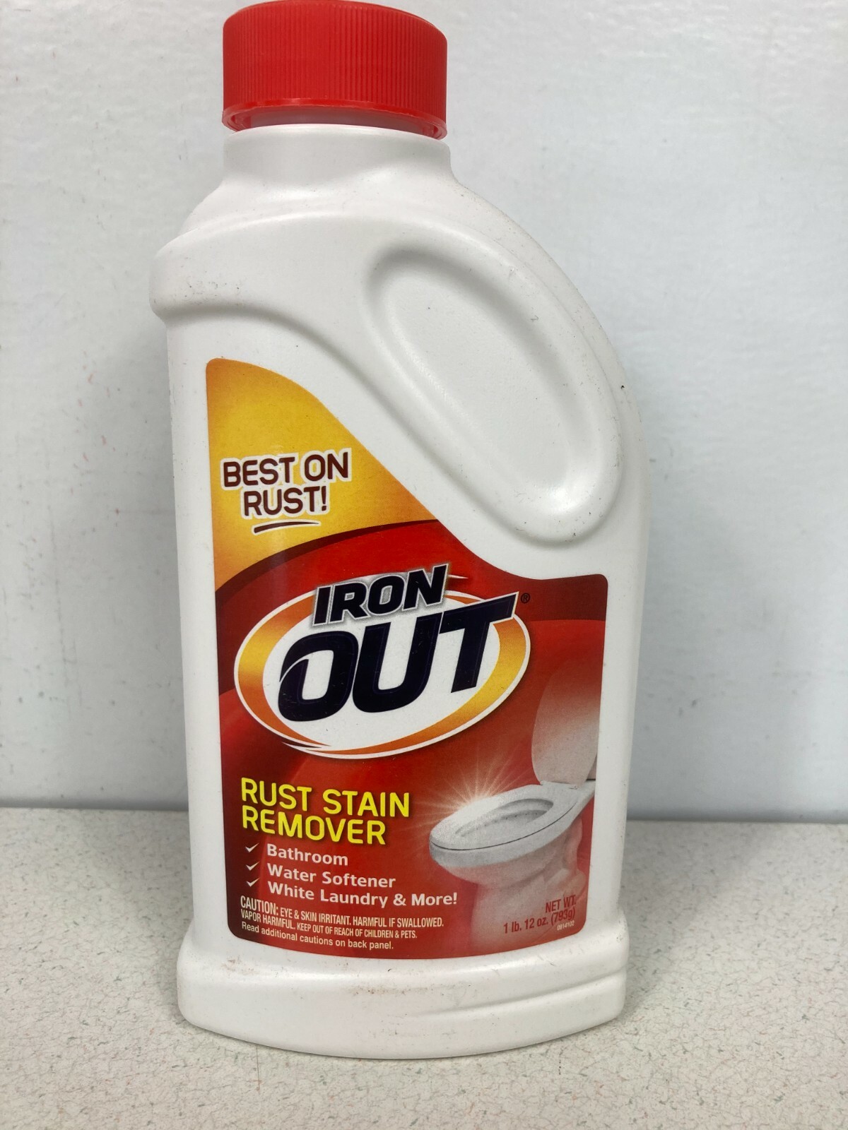 Iron Out Bowl Rust Stain Remover Powder. 1 lb 12 oz. Easily Removes Rust Stains!