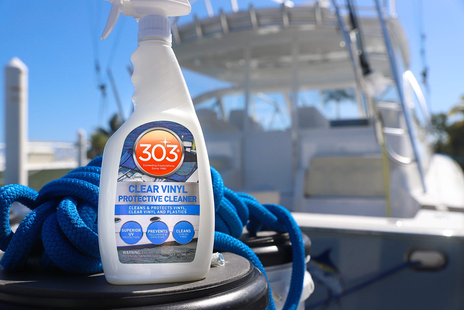 303 Products Marine Clear Vinyl Protective Cleaner, Clear Vinyl Window Cleane…