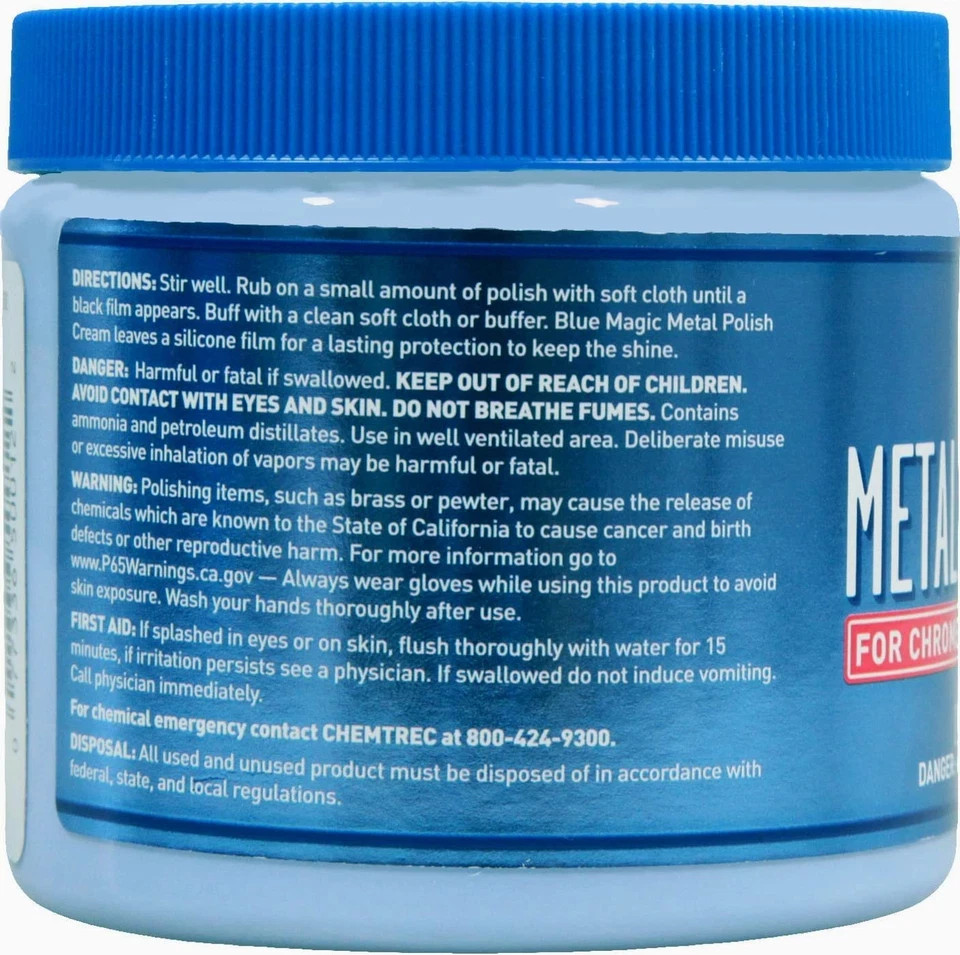 Blue Magic Metal Polish Cream Non Abrasive for Brass Copper Silver Aluminum