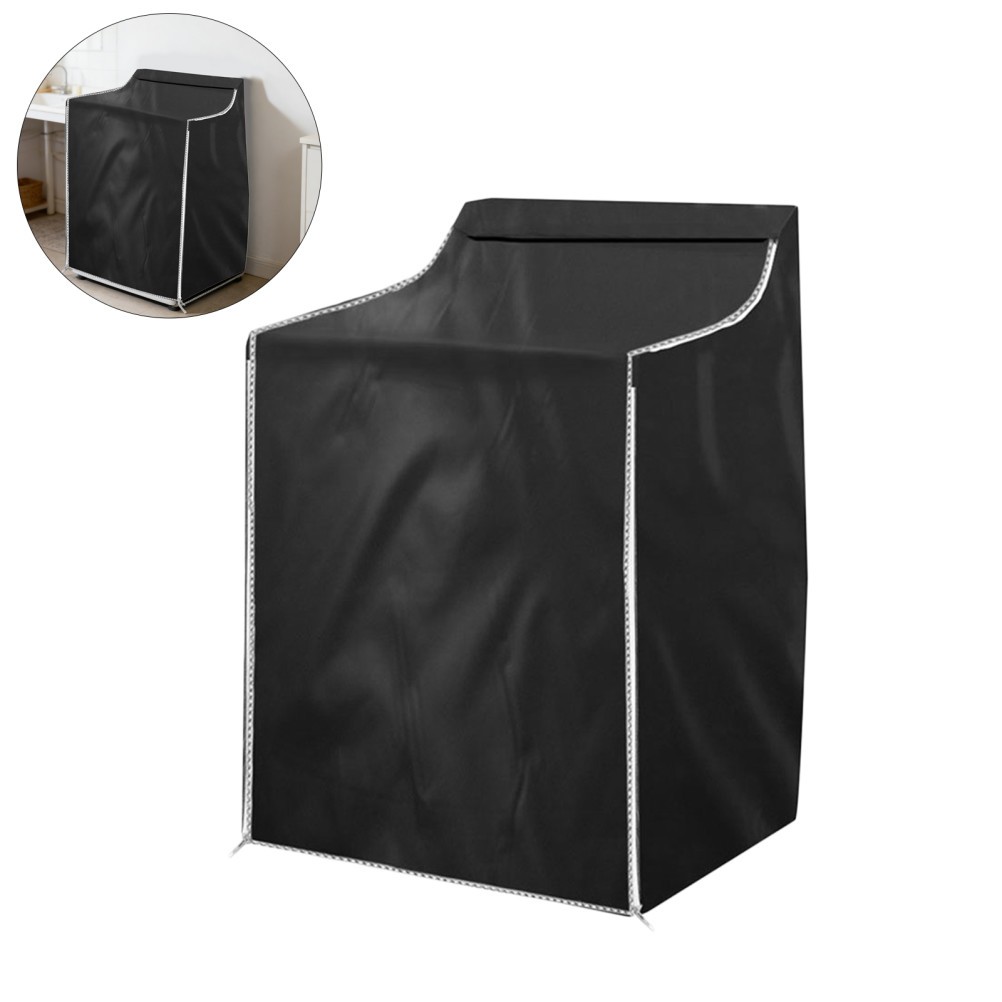 Wear Resistant Black Washing Machine Cover Suitable for Kitchen Bathroom Laundry