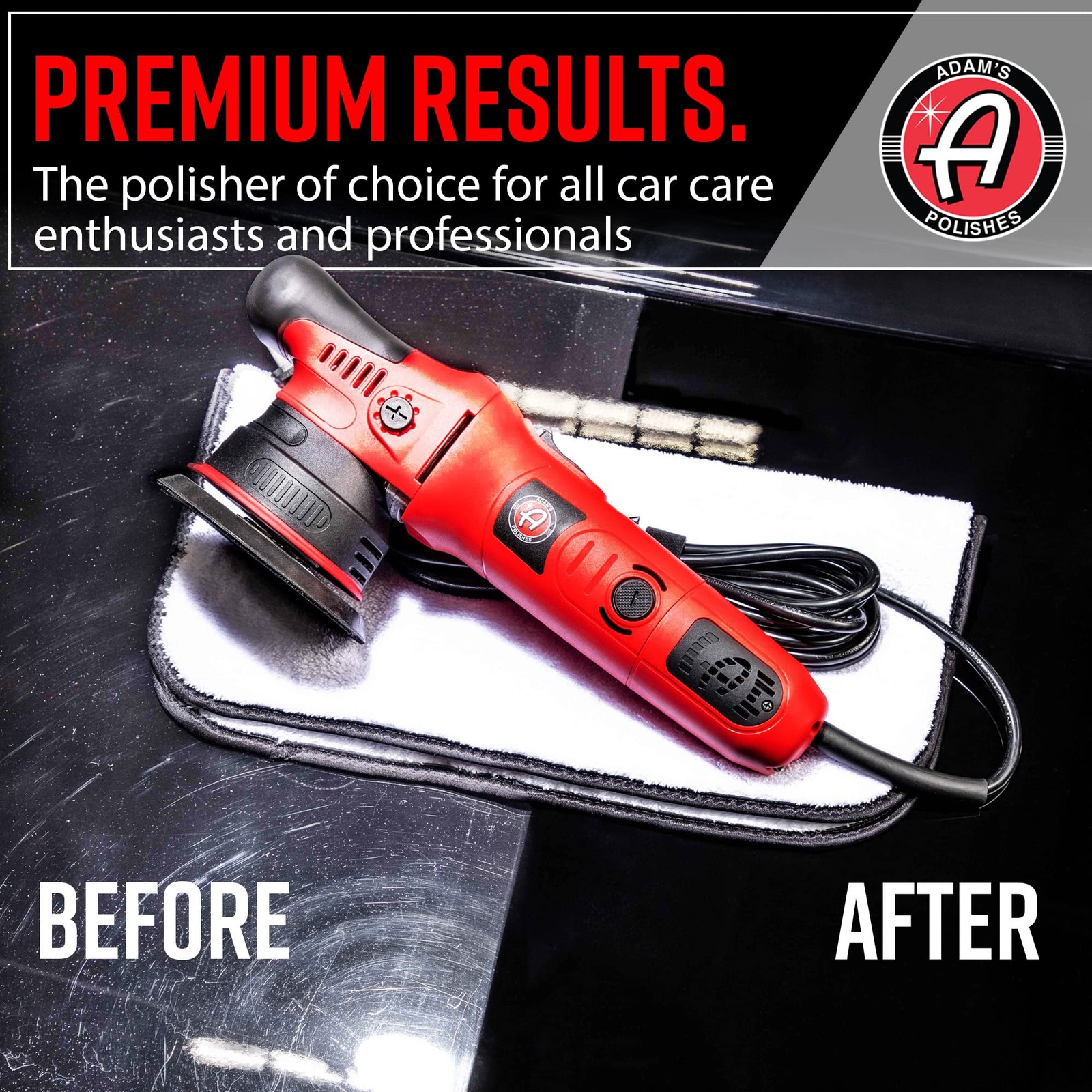 Adams 9mm Dual Action Car Polisher Buffer Car Scratch Remover For Car Detailing