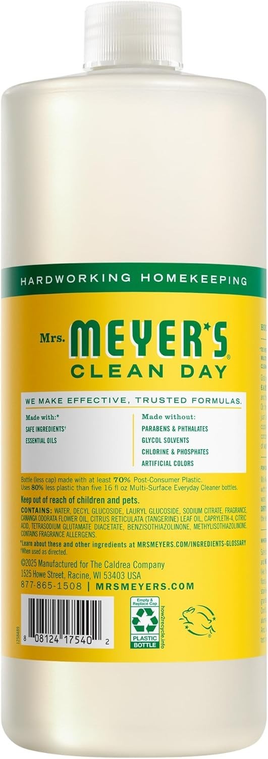 MRS. MEYER’S CLEAN DAY Multi-Surface Everyday Concentrate, Honeysuckle Scent,…