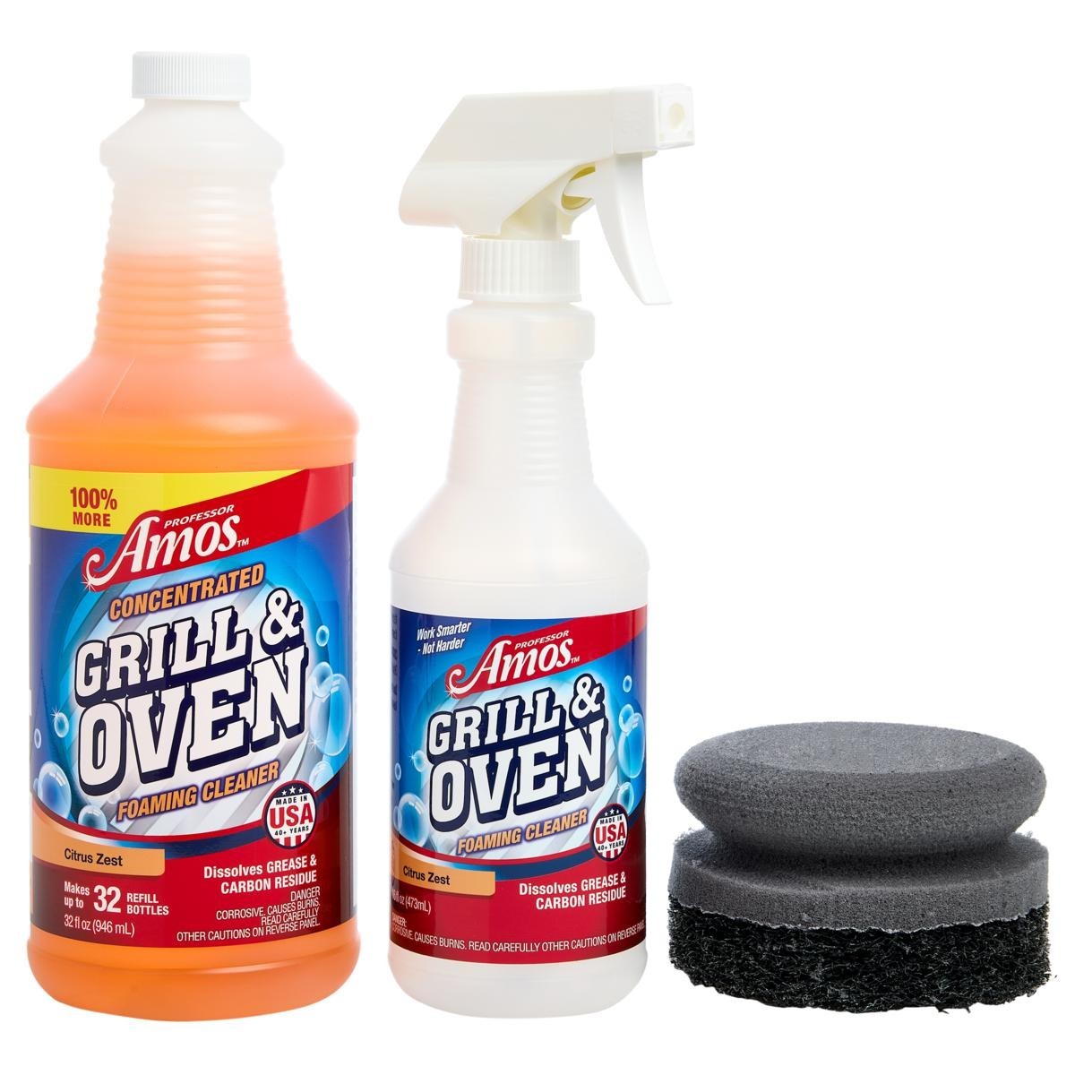 Professor Amos Concentrated Grill & Oven Foaming Cleaner Kit Citrus Zest 32oz