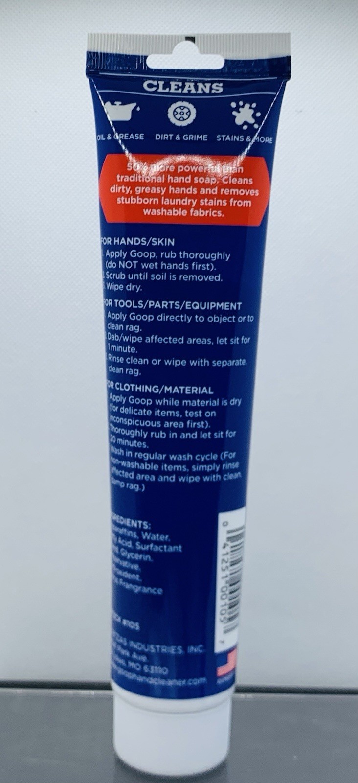 GOOP 5 Oz Hand Cleaner Original Cream Formula Stain Remover New No Water Needed
