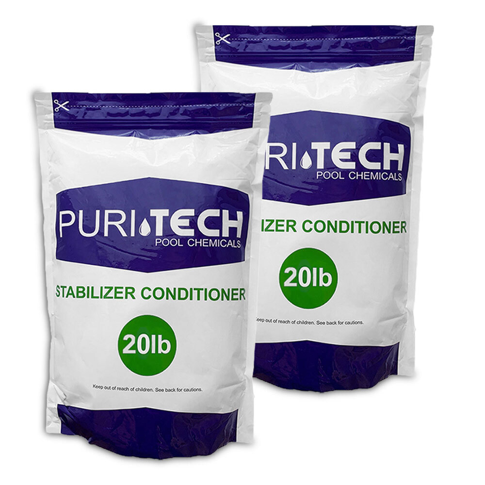 Puri Tech Pool 40lbs Stabilizer Conditioner Cyanuric Acid UV Protection Pool Spa