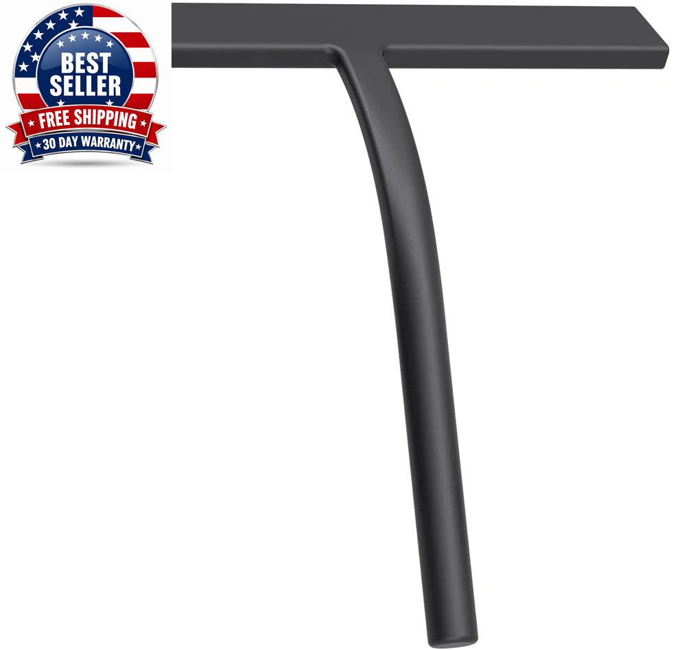 Matte Black Silicone Squeegee Streak Free Cleaning Shower Squeegee for Glass Bat