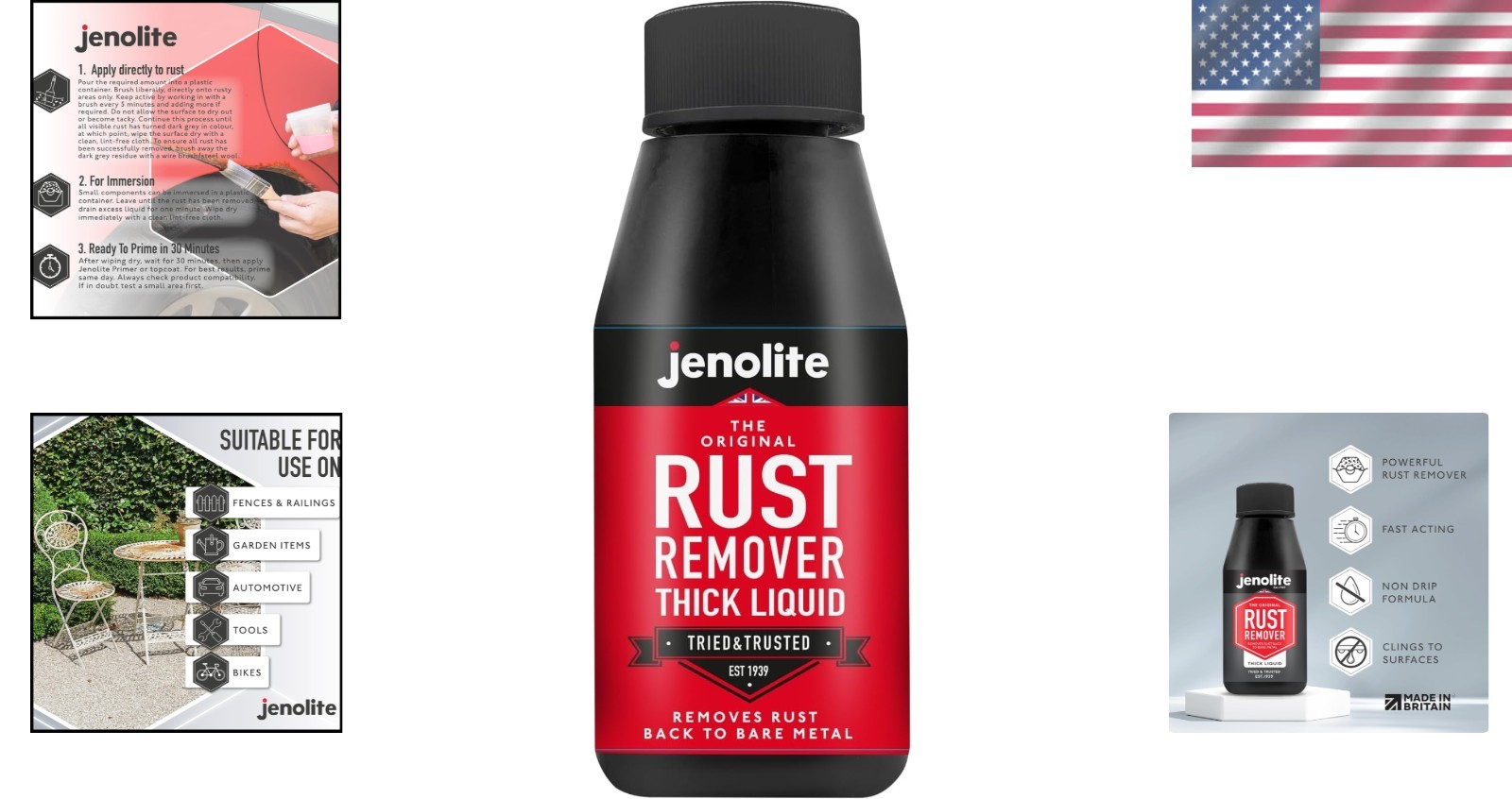 Fast Acting 5oz Rust Remover for Metal – No Drip, Industrial Strength Solution