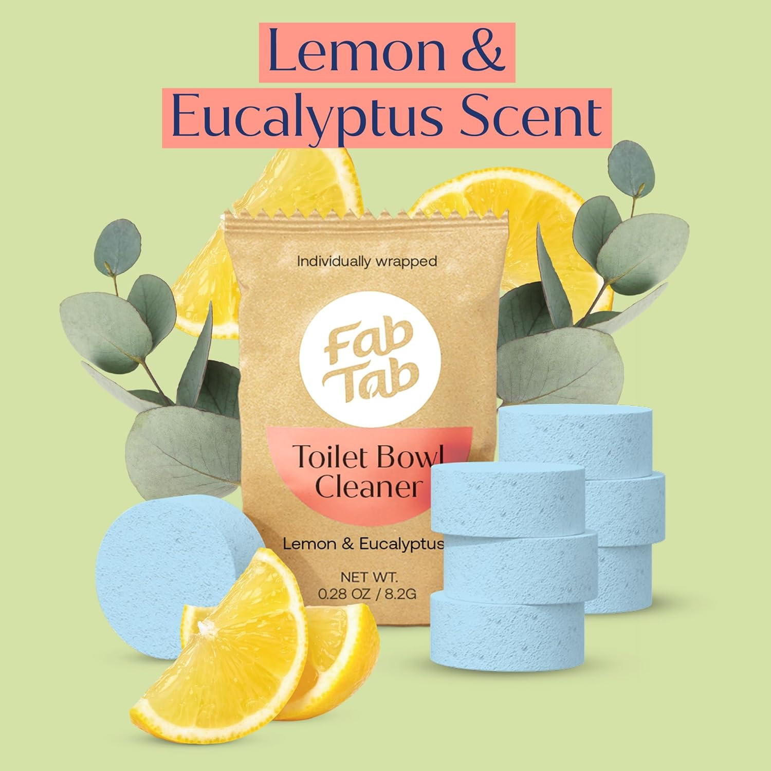 Toilet Bowl Cleaner Tablets, Powerful Stain Removal, No Harsh Chemicals, Plastic