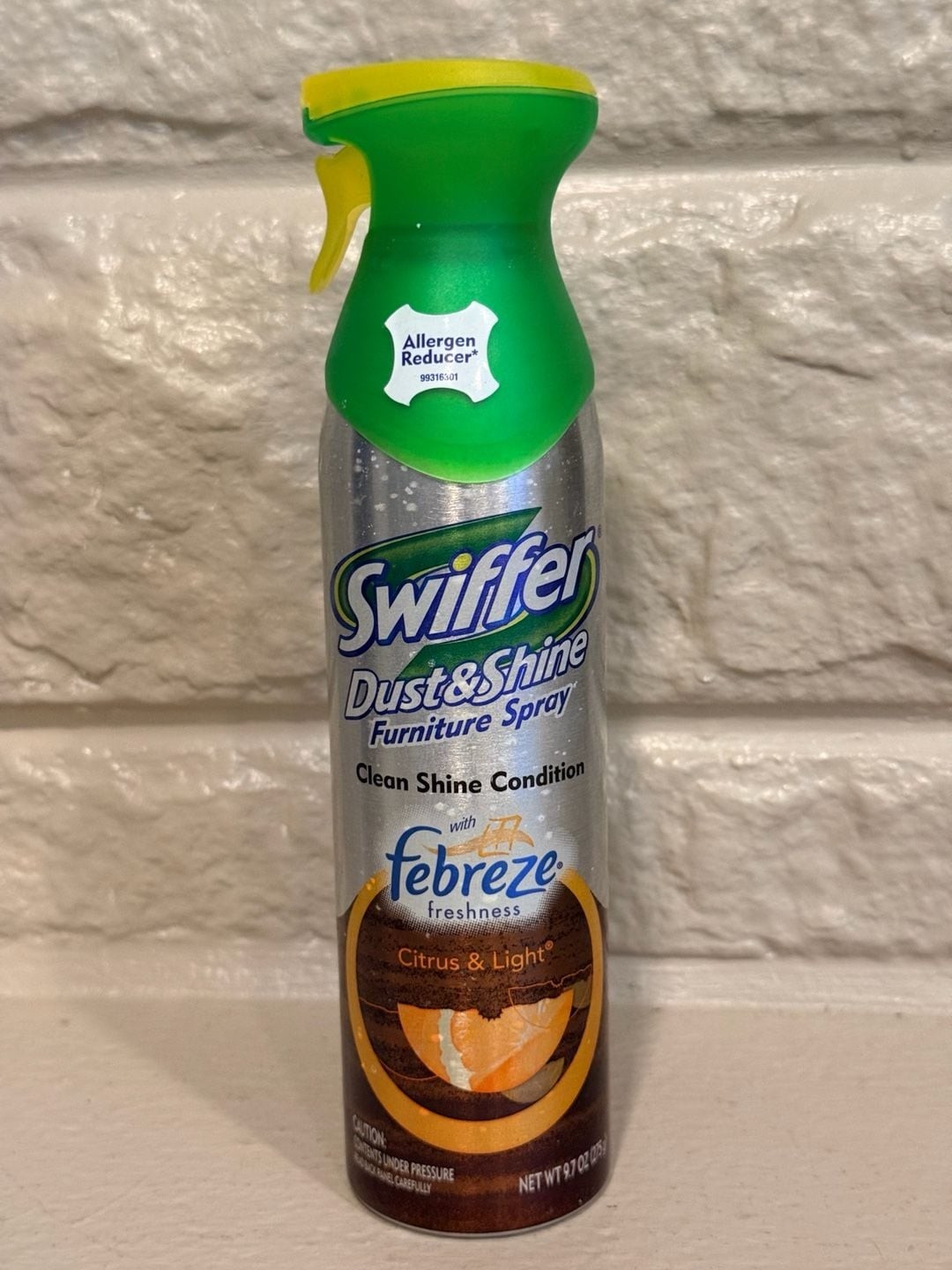 Swiffer Dust Shine Multi-Surface Furniture Spray Febreze, Citrus & Light, 9.7 oz