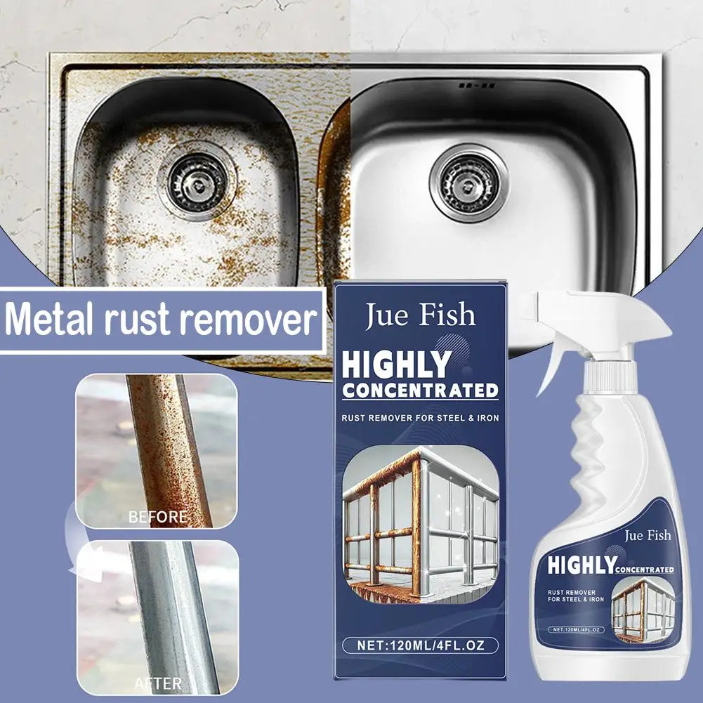 Industrial Rust Remover 120ml Highly Concentrated Fast Acting Steel Iron Cleaner