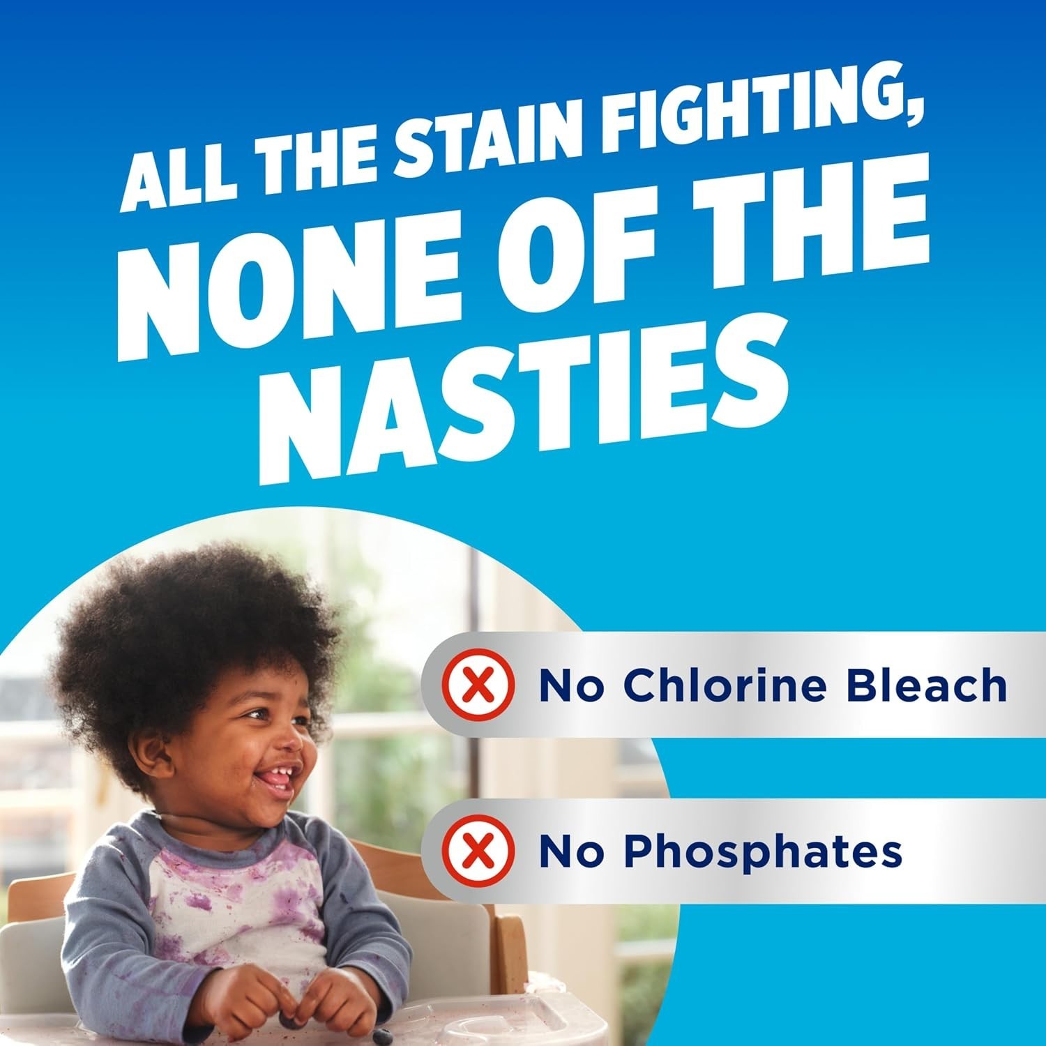 Max Force 45 Fl Oz Baby Stain Remover – Color-Safe, Bleach-Free, 5-in-1 Power