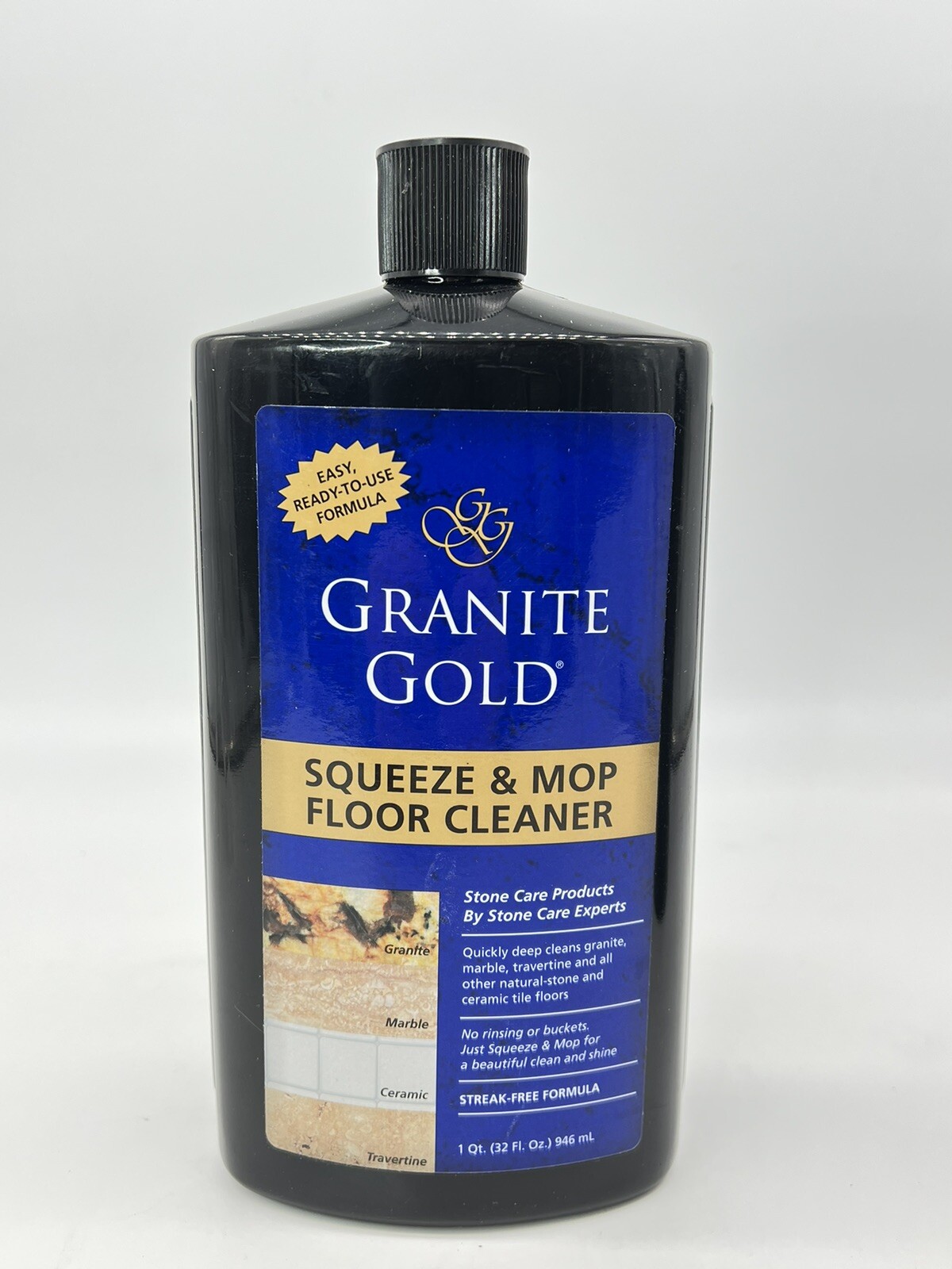 Granite Gold Liquid Squeeze Mop Floor Cleaner 32 oz. Lot Of 2 Bottles