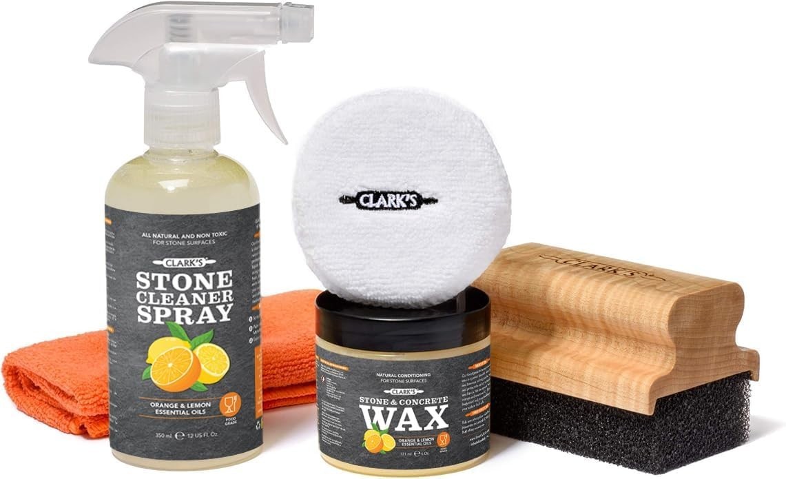 Natural Stone Cleaner Wax Kit Soapstone Slate