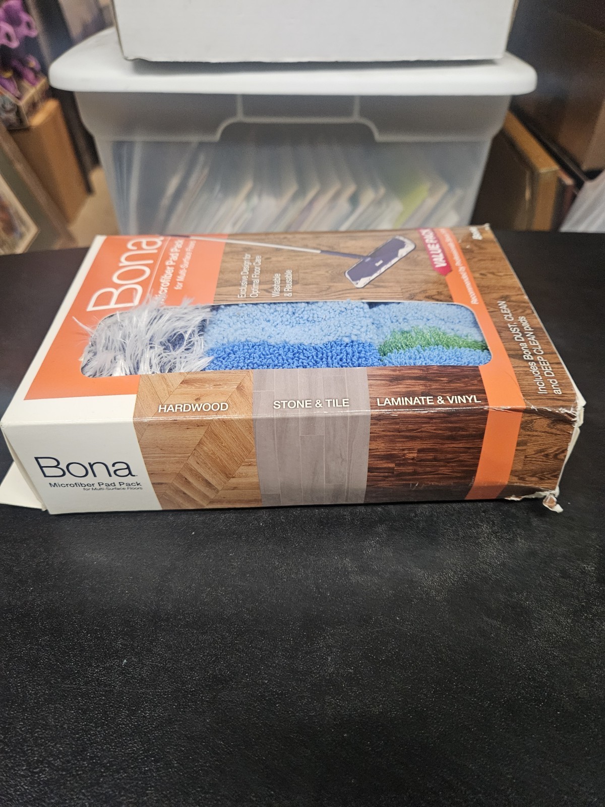 Bona AX0003496 Wet Microfiber Mop Pad 4 W x 15 L in. Open Box