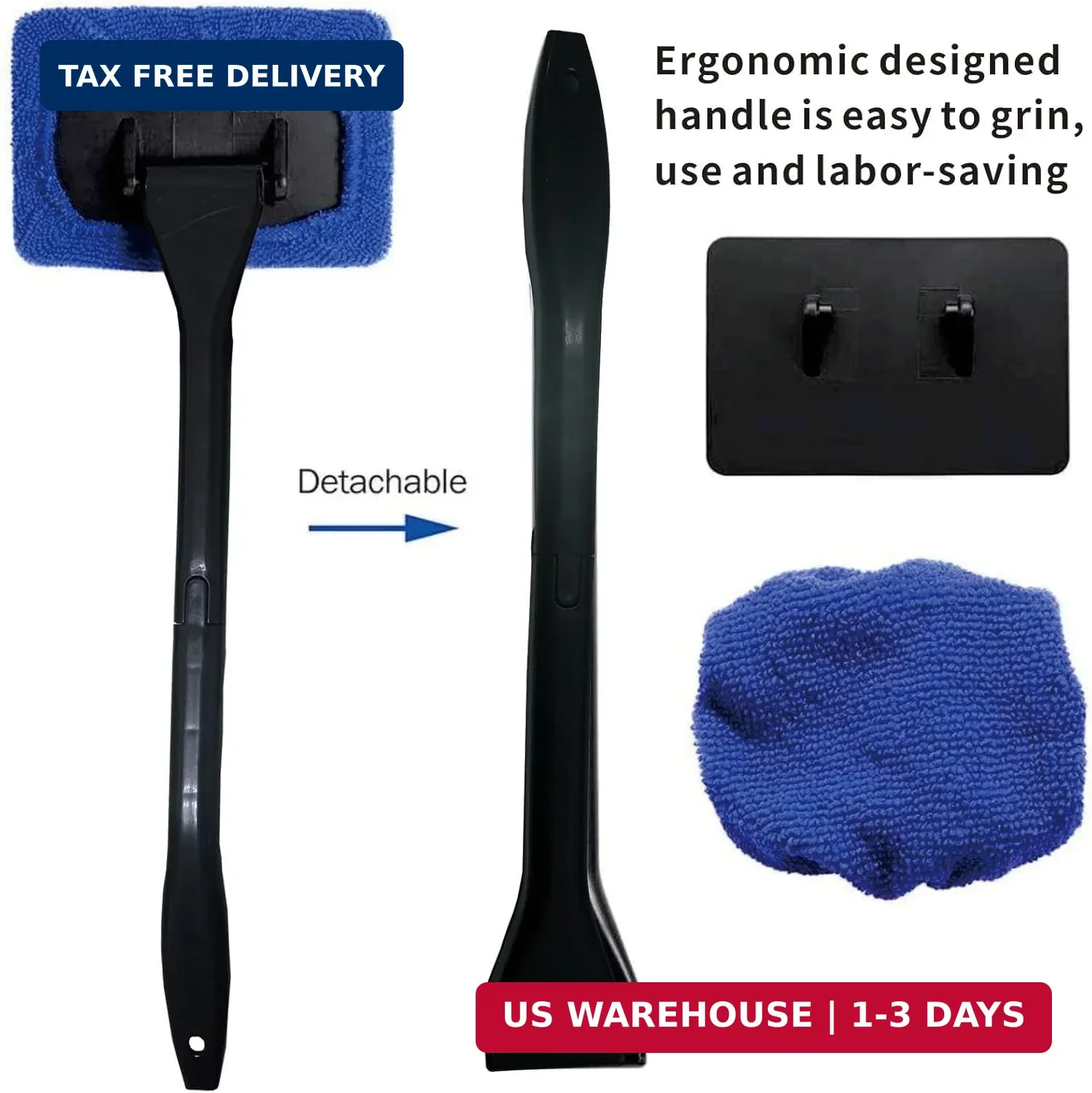 10pcs Car Windshield Cleaning Tool, Windshield Cleaner with 5 Washable and Reusa